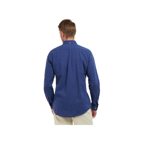 Camicia Uomo Nelson Tailored in lino Blu BARBOUR- Francavilla Moda
